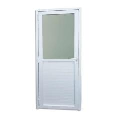 Imagem de Porta de PVC Mista 216x80cm Com vidro Mini Boreal ITEC Brimak Branco