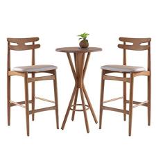 Imagem de Kit 2 Banquetas Alta Estofada Mesa Bistrô França Madeira Maciça Mel Facto Impermeável Pérola - RMI