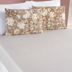 Imagem de Jogo de Lençol King Essencial 3 Peças - Floral Cáqui