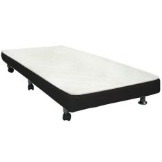 Imagem de Cama Auxiliar D28 Solteiro Bordado Nero Black (79x171x11) - Ortobom