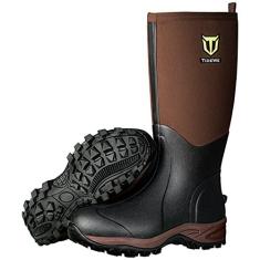 Imagem de TIDEWE Botas de neoprene de borracha masculinas e femininas, bota de neoprene resistente à prova d'água de 6 mm, bota de caça bota de caça Arctic Outdoor Boot (preta, marrom e Next Camo G2)