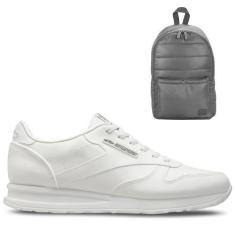 Imagem de Kit 1 Tênis Olympikus Jogging 100 e 1 Mochila Olympikus Puffer, Branco