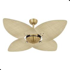 Imagem de Ventilador De Teto Dormamu Dourado Office 4 Pás Palmae Natural 220V Co