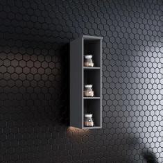 Imagem de Armário Aéreo Nicho De Cozinha 20 Cm Amy Casa 812 Cinza