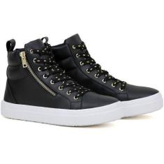 Imagem de Bota Feminina Botinha Fitness Tênis Preto Para Academia Corrida - GuGi