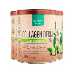 Imagem de Kit 3 Collagen Derm Ácido Hialurônico Limão Nutrify 330g