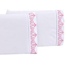 Imagem de Jogo lençol quarto casal Queen bordado 3 peças branco rose