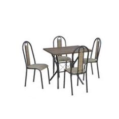 Imagem de Jogo de Mesa Bruna  91cm x 68cm com 4 Cadeiras 058 Craqueado  - Artefamol