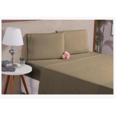 Imagem de Jogo De Cama 4 Peças Casal King Fronha Percal Avelã Macio - Beatriz En