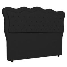 Imagem de Cabeceira Casal King Cama Box 195cm Oregon I02 Linho Preto - Mpozenato