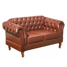 Imagem de Sofá Dom Pedro Namoradeira Chesterfield Vintage Courissimo Bella Decor