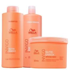 Imagem de Kit Wella Invigo Enrich Pro Sh 1L E Cond 1L E Masc 500 Ml - Wella Prof