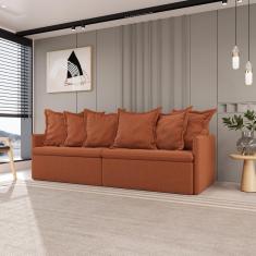 Imagem de Sofá Retrátil e Reclinável 4 Lugares 260cm Dália Cabecasa Madeiramadeira Terracota