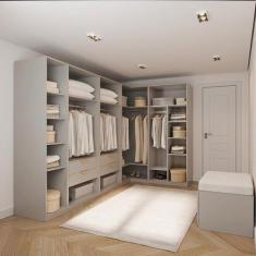 Imagem de Guarda-roupa Modulado de Canto 5 Peças Jade Cabecasa Madeiramadeira