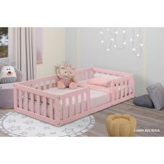 Imagem de Cama Infantil Com Grade Bia Rosa - Madplast