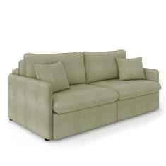 Imagem de Sofá Retrátil Reclinável 4 Lugares 254cm Maili Bouclê Verde K01 - D`Rossi