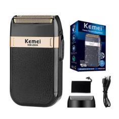 Imagem de Barbeador Elétrico Portátil Recarregável 100V/240V - Kemei