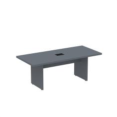Imagem de Mesa de Reunião Retangular com Power Box 200x90cm Mr2000pe40 Grafito