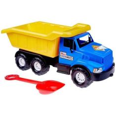 Imagem de Brinquedo Caminhão Max Caçambão Com Pá AzulTilin  - Tilin Brinquedos