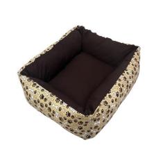 Imagem de Cama para Cães e Gatos CamaPet Patinha Marrom Tamanho G