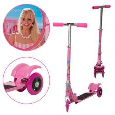 Imagem de Patinete Infantil Menina Barbie Até 50Kg Ferro Para Crianças - Toys 2U