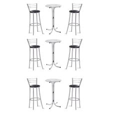 Imagem de Kit 3 Bistros com 3 banquetas cromadas-GatMagazine