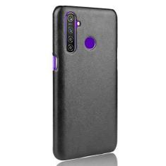 Imagem de Capa para Oppo Realme 5, capa para celular Rugged Shield 360° Proteja seu telefone Capa de couro granulado para Oppo Realme 5