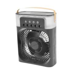 Imagem de Ventilador Portátil Iluminação Umidificador Climatizador USB De Mesa PRETO