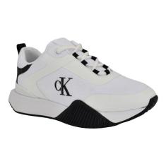 Imagem de Calvin Klein Tênis feminino Marlon, Branco/Preto 140, 38