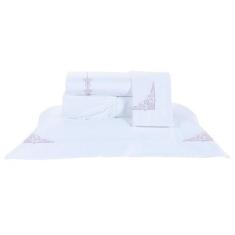 Imagem de Jogo Lençol Solteiro Torino 3Pçs 400 Fios Bordado 100% - Doce Lar Enxo