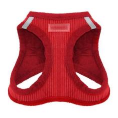 Imagem de Best Pet Supplies Peitoral De Pelúcia Voyager Step-In Para Cães Pequenos E Médios Da - Veludo Cotelê Vermelho Gg (Peito: 52-58 Cm)