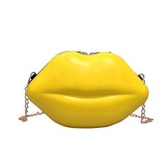Imagem de Bolsa de ombro feminina personalizada com estampa de lábios fofos, bolsa de couro de ombro a tiracolo, , 23 x 5 x 15 cm