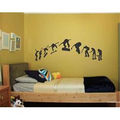 Imagem de Adesivo De Parede Skate Manobra Evolução Tamanho 150cm x 50cm 