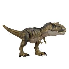 Imagem de Boneco de ação Jurassic World Dominion Thrash `N Devour Tyrannosaurus Rex Dinosaur, 21 pol. De comprimento com som, ações de mastigar e bater, present