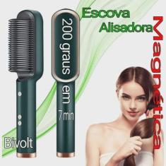Imagem de Escova Alisadora E Secadora Profissional Seca Alisa E Modela Cabelo Al