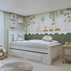 Imagem de Bicama Infantil 2 Gavetas Athenas Kids - Móveis Lopas