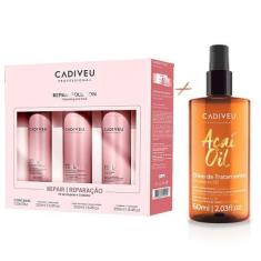 Imagem de Kit Cadiveu Repair Solution + Reparador De Pontas Açaí 60ml - Cadiveu