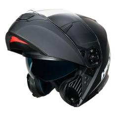 Imagem de Capacete Helt Escamoteavel Com Óculos Interno Robocop, Solid - Preto-F