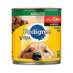 Imagem de Ração para Cães Pedigree Adultos Lata Sabor Carne ao Molho 290g