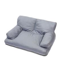Imagem de Sofá-cama de luxo de couro PU para animais de estimação, camas laváveis para gatos e cães médios e pequenos até 15 kg, camas para cães com fundo antiderrapante, sofá fofo para gatos (C: 80 x 60