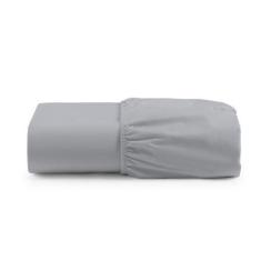 Imagem de Lençol Casal Micropercal 300 Fios Peletizado Elástico Cinza - Casa Sho
