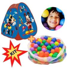 Imagem de Barraca Infantil Bolinhas Tenda Mickey Casinha Menino Kit - Mariplast