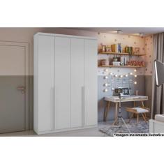 Imagem de Guarda Roupa Solteiro 4 Portas e 2 Gavetas Alonzo Plus Branco - Lopas