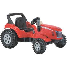 Imagem de Trator Eletrico Biemme Big Massey Ferguson Vermelho 12V 35Kg