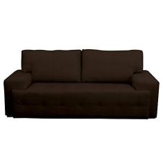 Imagem de Sofá 3 Lugares Sala de Estar Roma 230 cm Couro Marrom - Gran Belo