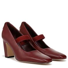 Imagem de Franco Sarto Sapatilha feminina Flexa Bria Mary Jane, Couro vermelho Berry, 36