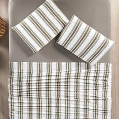 Imagem de Jogo de lençol King 4pç fio penteado 100% algodão  - SAFIRA ENXOVAIS, 