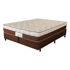Imagem de Cama Box King Size (Box + Colchão) 193x203x61 Pro Soft Bamboo Prorelax Molas Ensacadas Pillow Top Turn Free - Marrom