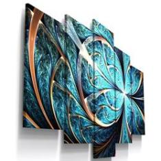 Imagem de Quadros Decorativos Digital Vitral Flor Sala Quarto