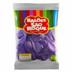 Imagem de Bola Soprar N.9 Lilas Baby Com 50un / Pct / São Roque
